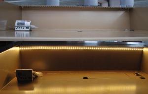 Podium with reading lamp